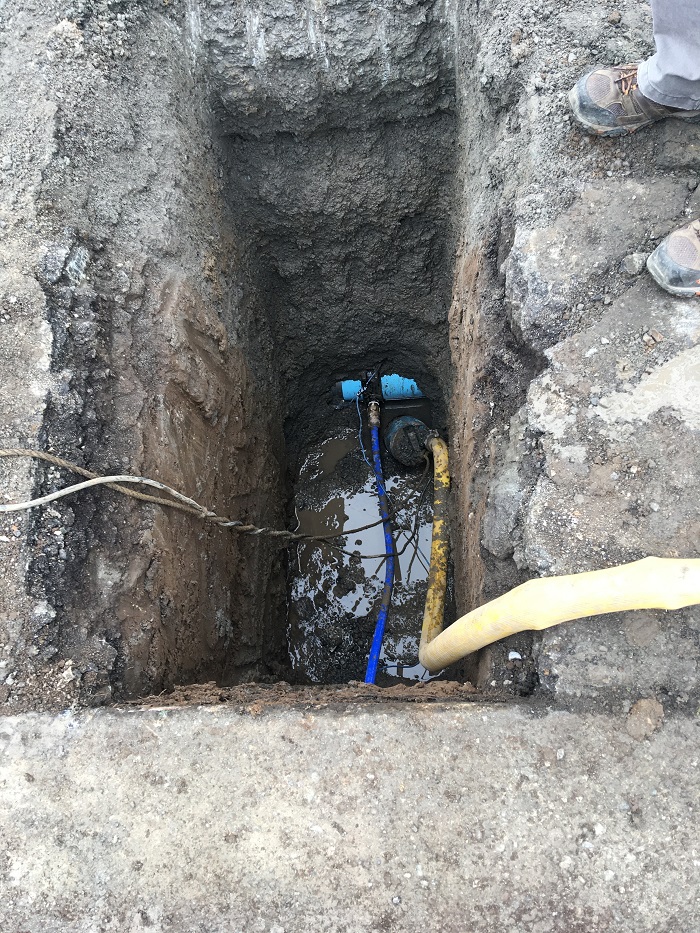 service line connected to water main