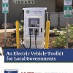 image of report cover with EV charging station