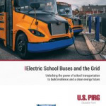 Cover of report with electric school bus and text